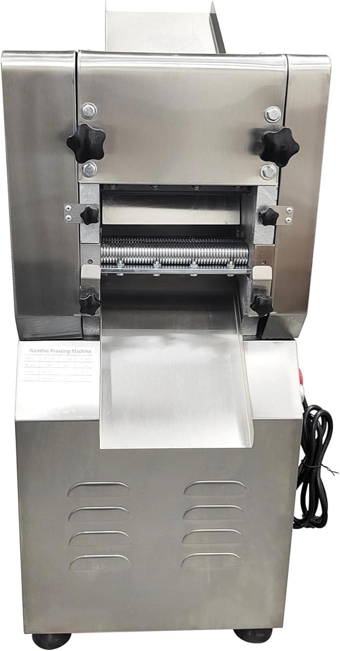 Commercial Electric Noodle Machine High-speed Press Dough Machine with 1mm & 2mm Cutters for Pasta,Dumpling Skin,Noodle,Bread Electric Dough Sheeter 1.5KW 110V