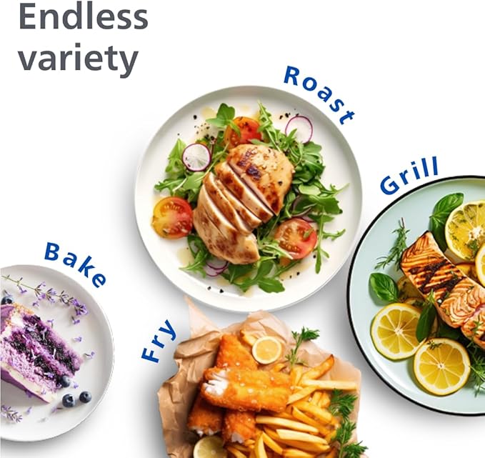 Philips Dual Basket Air Fryer 3000 Series — 8-in-1 functions, 9.5 Quarts, 2 Drawers, Auto-sync Cooking Time, 90% Less Fat, Rapid Air Technology, HomeID Recipe App, Dishwasher Safe, Black (NA351/00)