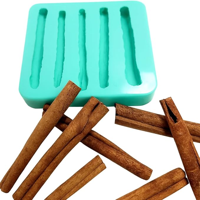 Cinnamon Silicone Mold 5 cavities - Candle making mold - Resin mold - Soap mold Realistic cinnamon Flexible mold MS2006 (General Purpose)