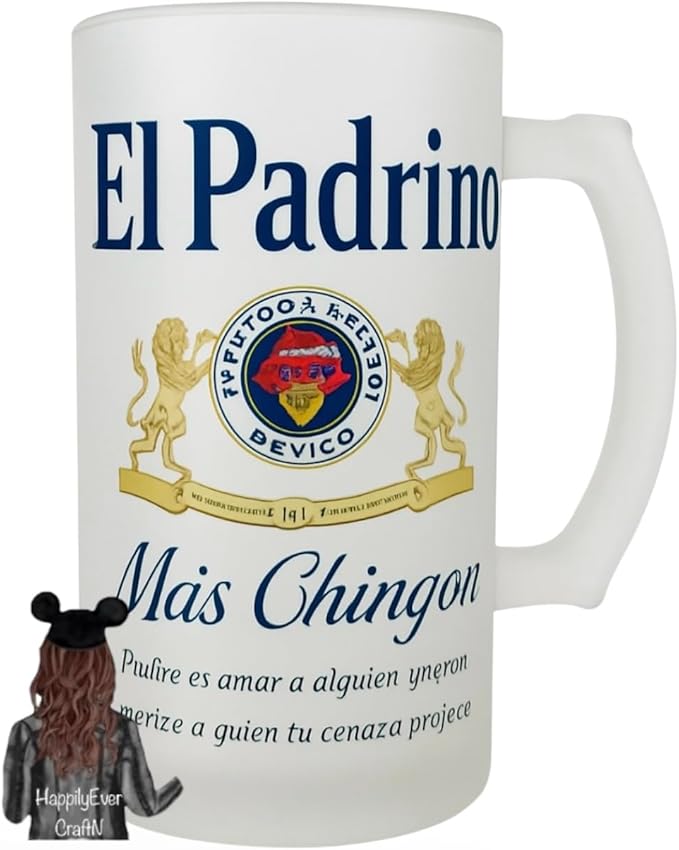 16 oz Frosted Beer Mug,Family Dad God Parent Gift (Padrino)