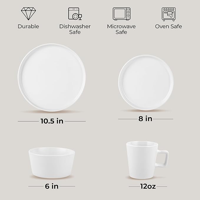 Stoneware Dinner Sets by Zulay Kitchen