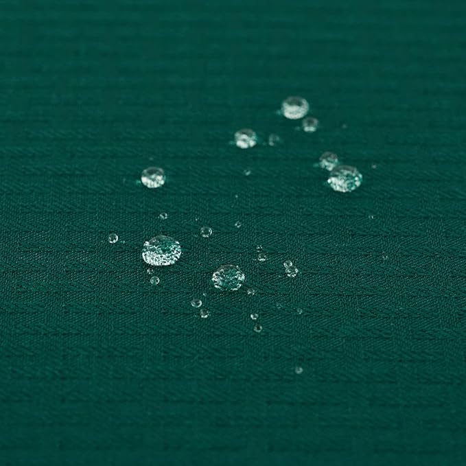 maxmill Christmas Tablecloth Stain Resistant Waterproof Wrinkle Resistant Spillproof Washable Weaved Texture Table Cloth for Dining Room, Holiday Dinner, Rectangle 60 x 140 Inch, Hunter Green
