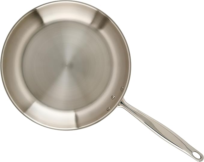 WINCO Tri-Ply Frying Pan, Silver
