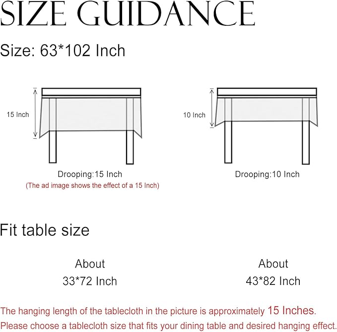 ISAENNE Designer French Red Long Rectangle Tablecloth,Linen Table Cloth with Cashew Pattern,Stain Proof Decor Tablecloths for Dining Thanksgiving Kitchen Christmas,63"*102"-Chauffrey D