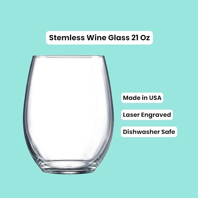 Sassy, Classy & a Little Bad Assy Stemless Wine Glass 20 oz Engraved Funny & Bold Wine Glass for Women Gift for Confident, Fierce Ladies