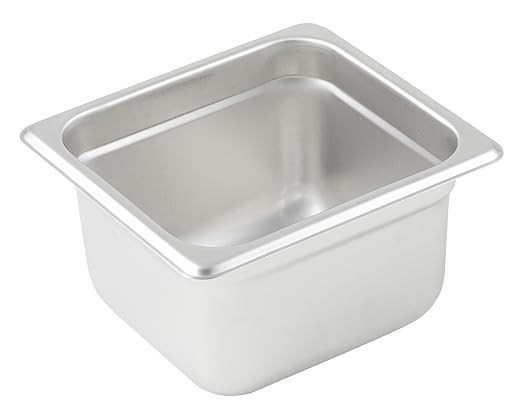 Winco Anti-Jamming Steam Pan, 1/6 by 4-Inch, Standard Weight