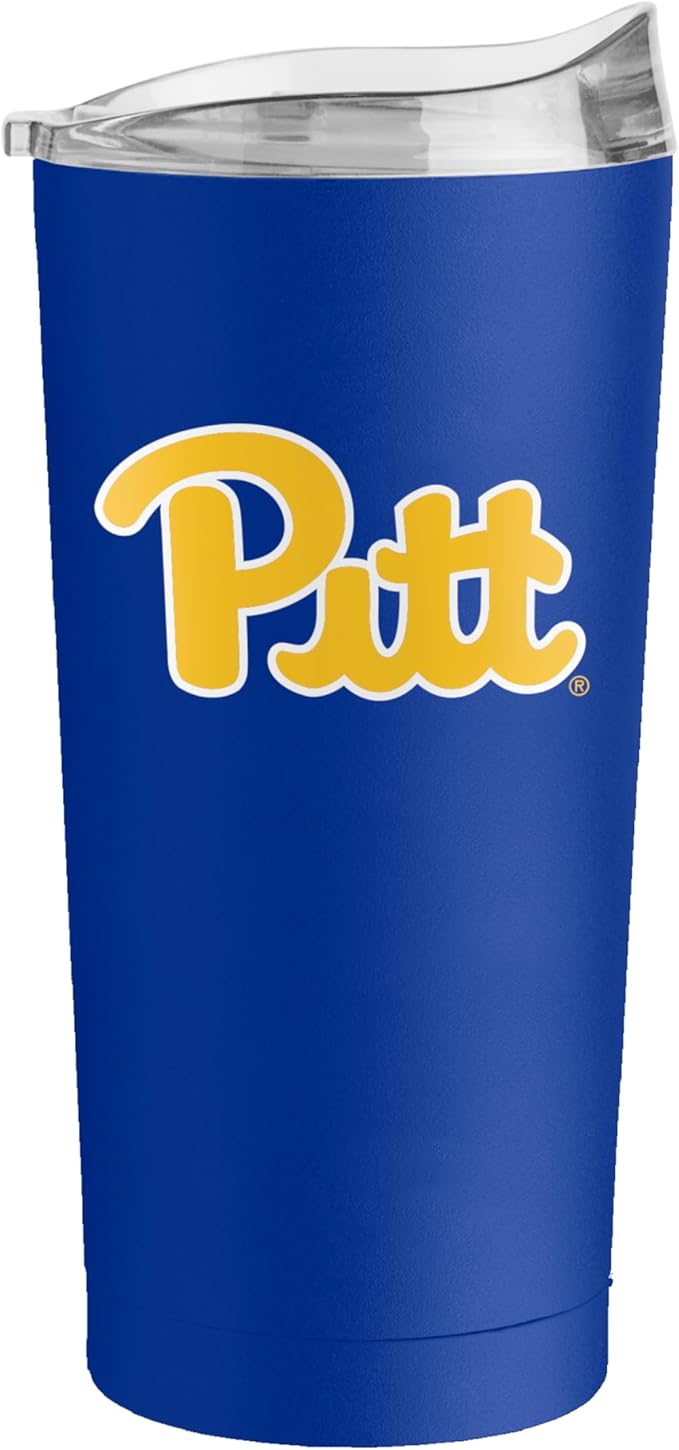 Logo Brands NCAA 20 oz Powder Coat Stainless Tumbler -Double-Wall Insulated Everday Tumbler for Hot or Cold Drinks, High Lip Lid, Team Color