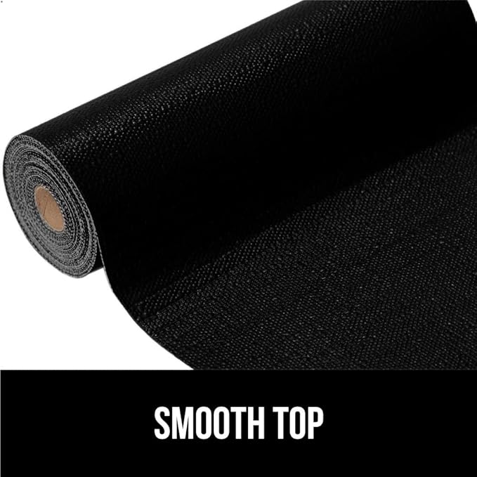 GORILLA GRIP Slip Resistant Drawer and Shelf Liner 2 Pack, Non Adhesive Water Resistant, Easy Clean and Trim, Smooth Surface Liners for Kitchen Cabinet, Shelves, Drawers, Pantry, 12 in x 20 FT, Black