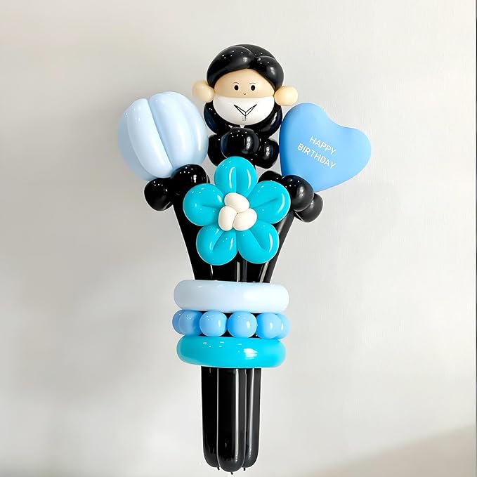 KAWKALSH 260 Teal Blue Long Balloons for Balloon Garland Thickening Skinny Latex Twisting Animals Modeling Christmas Birthday Wedding Party Festival Decorations 100pcs
