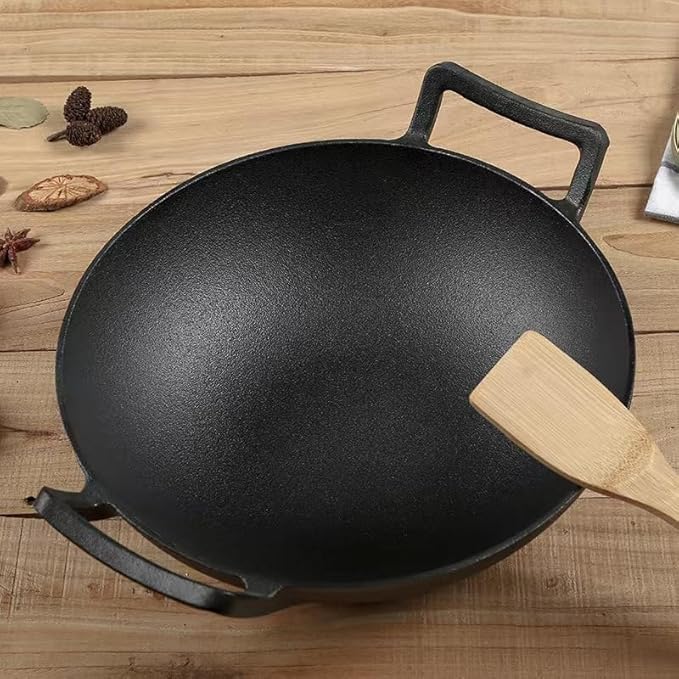 Cast Iron Wok (Wok with Lid 12 inch)