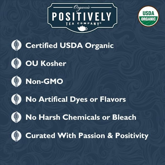 Organic Positively Tea Company, Assam Black Tea Bags, 20 Count