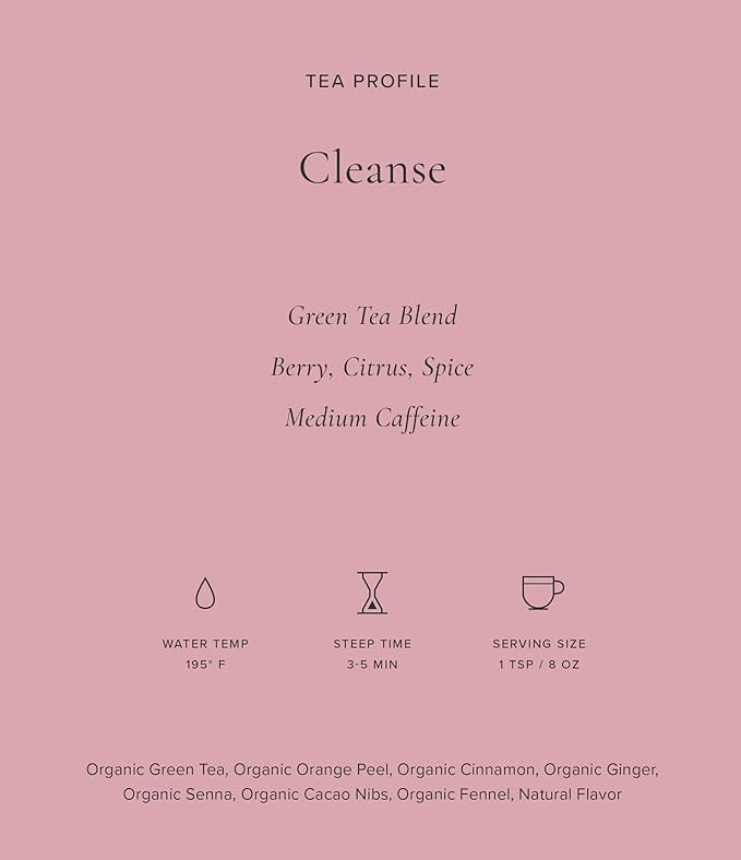 Art of Tea | Cleanse 3.5oz (Green Tea, Ginger, and Pomegranate Tea) | Wellness Loose Leaf Artisan Tea