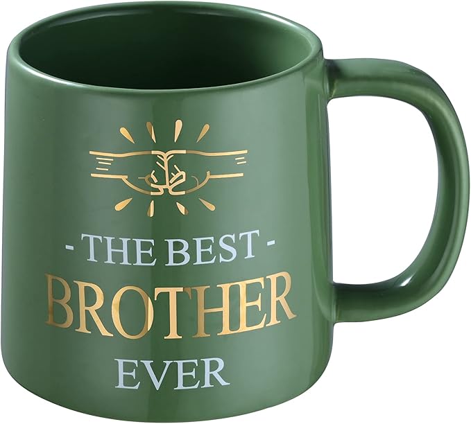 Miicol Funny Coffee Mug 16 oz, Green Coffee Cup, Large Ceramic Tea Mug, Gift Idea for Men, Brother, Tea Cup, Unique Gift for Birthday, Christmas