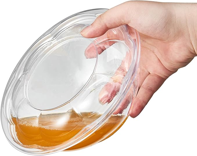 FULING 24 oz. 150 Sets Clear Plastic Salad Bowls with Airtight Lids Disposable To Go Mixing Containers Serving for Fruit, Quinoa, Lunch and Meal Prep