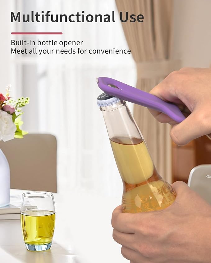CYDW Mason Jar Opener Tool with No Lid Dents or Damage, Can Opener Manual Multi-Purpose, Easy Twist Manual Handheld Top Remover Utensil, Canning Supplies Tools and Bottle Opener, Made For Lifetime