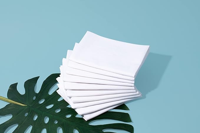 Organic Cotton Tea Towels for Embroidery - Blank Flour Sack Dish Towels for Customization - Perfect White Kitchen Towels for Sublimation to Customize and Personalize - 27"x27" (White - 5 Pack)