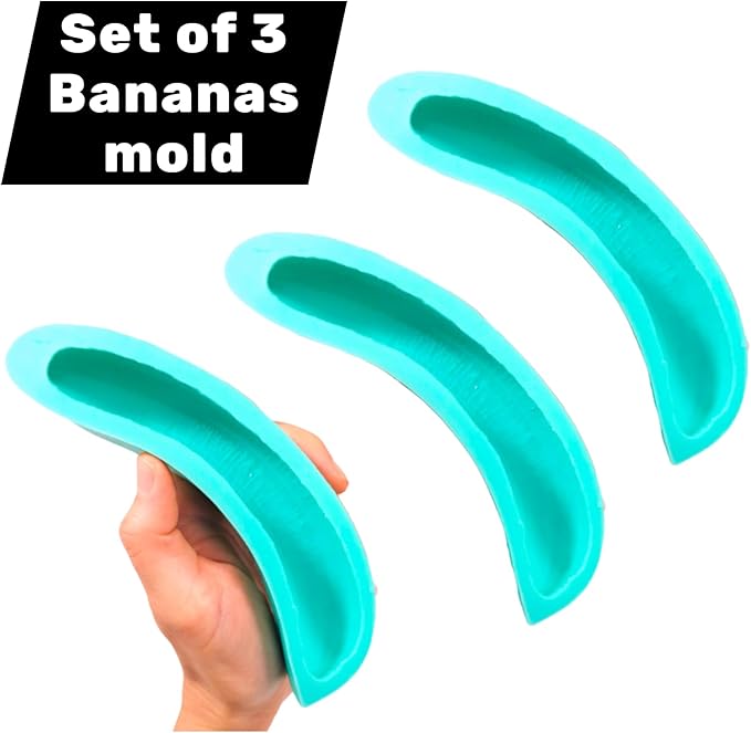 Whole Banana Mold – Silicone Mold for Wax, Soap, Resin – NC005 (Multi-Pack Options) (3)