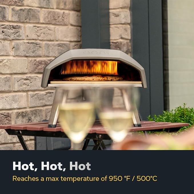 Ooni Koda 12 Portable Gas Pizza Oven Bundle - Pro Pizza Oven Bundle - 12" Bamboo Pizza Peel and IR Thermometer
