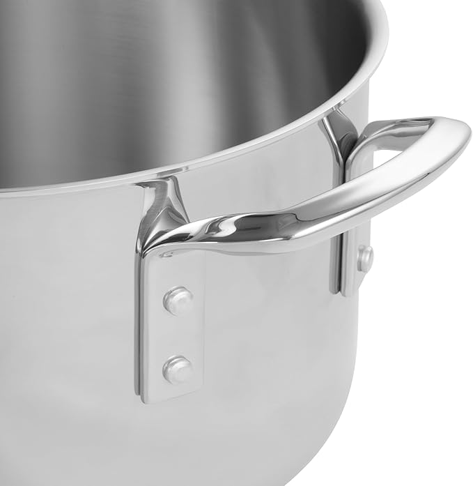 WINCO Tri-Ply Stock Pot, Silver