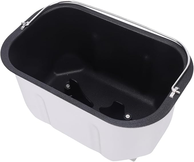 Pwshymi Stainless Steel Anti Stick Coated Bread Machine Baking Bucket with Double Mixing Bread Bucket for Home Bakers and Commercial Bakeries