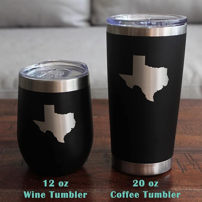Bevvee Texas State Outline Pint Glass - State Themed Drinking Decor and Gifts for Texans - 16 Ounce
