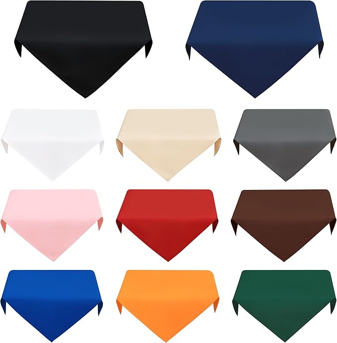 2 Pack Small Square Table Cloth 24X24 Inch Beige Washable Fabric Tablecloth Polyester Solid Table Cover for Night Stand End Table Side Table Outdoor Indoor