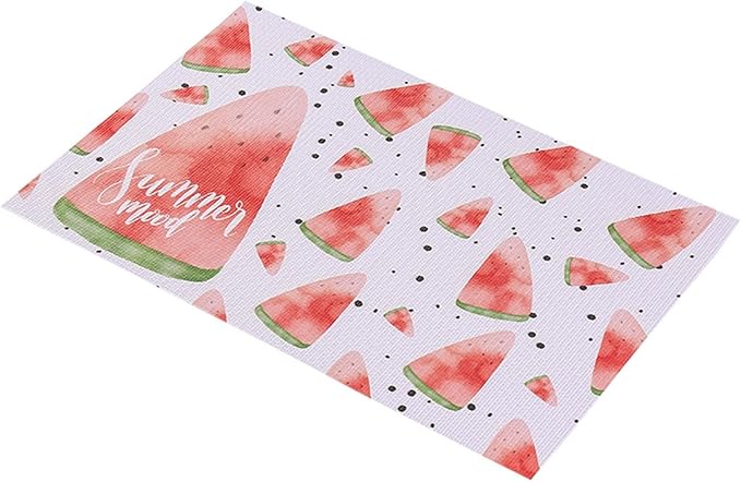 PVC Woven Placemats Set of 4 for Kitchen Dinner Table Place Mats Dining Office Placemat Plastic Table Decor Mats(PM-11)