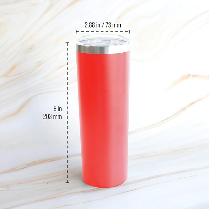 Custom insulated christmas tumbler with lid, personalized 20oz skinny metal powder coated thermo for women men, engraved corporate holiday employee gift thermal cup for coffee & beverages (Christmas)