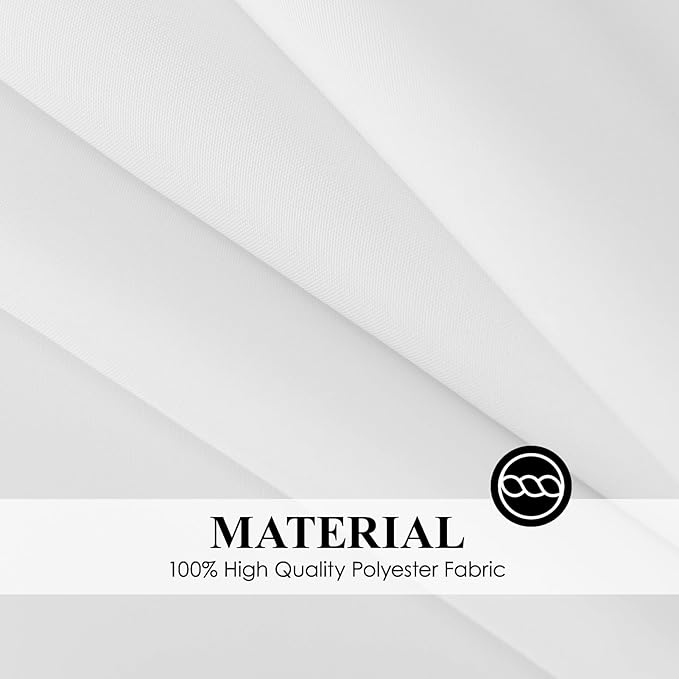 Rectangle Tablecloths 60x120 Inch 10 Pack White Tablecloth for 6ft Washable Decorative Linen Polyester Table Cloths for 8ft Dining Table Banquets Buffet Parties and Wedding