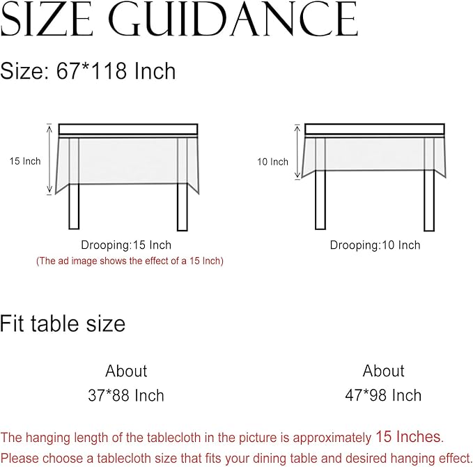 ISAENNE Designer Linen Elegant Extra Long Rectangle Tablecloth,Colorful Floral Bohemian Table Cloth,Wrinkle Resistant Decor Tablecloths for Dining Thanksgiving Kitchen,67"*118"-Floralsea A
