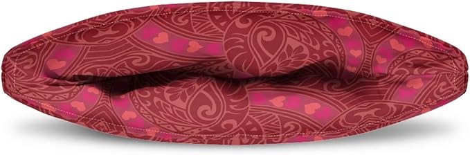Tea Cozy for Teapots with Handle - Valentine's Day Heart and Polynesia Print Dust Insulated Cover, Hanging Fold-Up Design, Suitable for Kitchen and Living Room Table Decoration