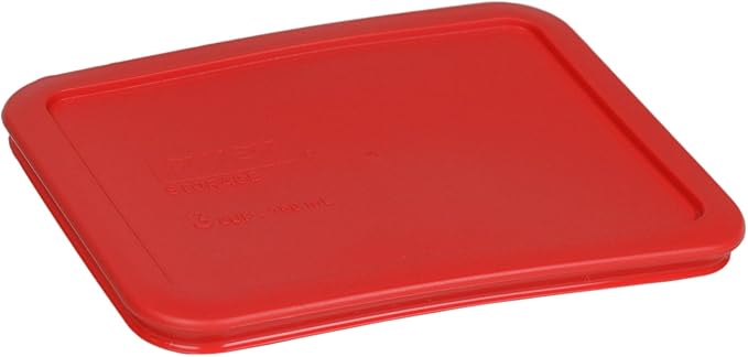 Pyrex 7210-PC 3-Cup Red Food Storage Replacement Lid (2-Pack) - Made in USA