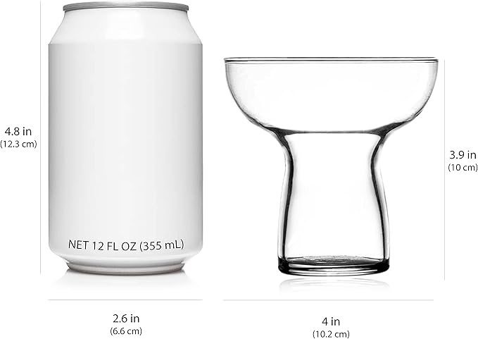 Libbey Stemless Margarita Glasses Set of 6, 10.25 ounces Classic Lightweight Margarita Cups, Fancy Glassware Set for Celebrations