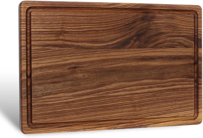 Refine Kitchenware Extra Large Walnut Personalized Engraved Cutting Board - FSC-Certified Wood, Wedding Gift, Custom Walnut Cutting Board, 100% Made In The USA