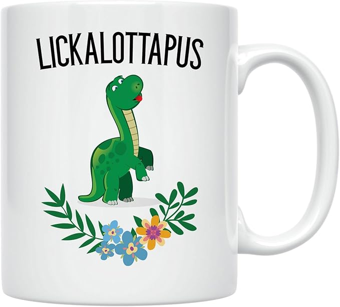 Casitika Funny Lesbian Gifts. Lickalottapus 11 ounce LGBT Coffee Mug. Gift Idea for Gay Girlfriend or Friend on Her Birthday or Anniversary. (White)