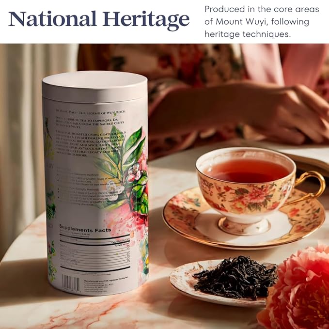 Da Hong Pao Oolong Tea Loose Leaf – Authentic Wuyi Rock Oolong Tea from China – Premium Roasted Chinese Tea – Loose Leaf Tea – Traditional High Mountain Oolong