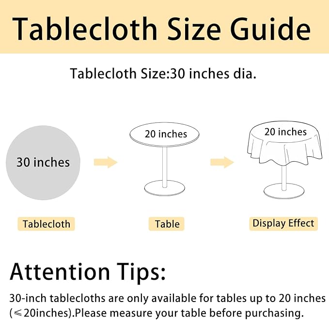 JIUZHEN Round Textured Table Cloth Linen Wrinkle Free Stain Resistant Farmhouse Decorative Circular Tablecloth for Kitchen, Dining, Party, Wedding, Outdoor Use (30 Inch Round,White)