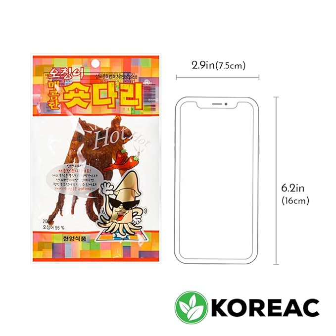 KOREAC_ Korean Food Korea Dried Squid Legs(Spicy) 20g x 10ea 오징어 숏다리 매콤