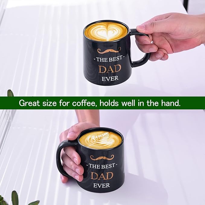 Miicol Funny Coffee Mug 16 oz, Deep Blue Coffee Cup, Large Ceramic Tea Mug, Gift Idea for Men, Dad, Tea Cup, Unique Gift for Birthday, Christmas, Father's Day