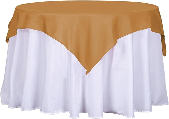 Efavormart 54x54 Gold Wholesale Linens Seamless Polyester Square Linen Tablecloth for Wedding Banquet Party Restaurant