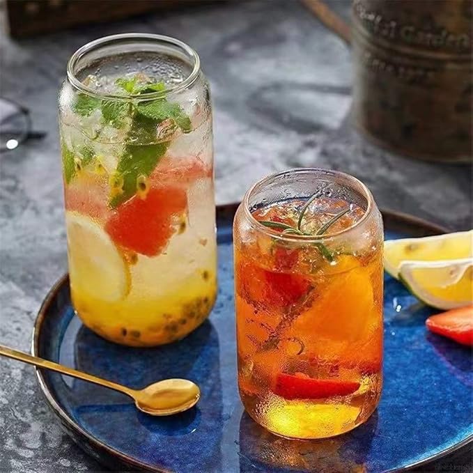 2pcs Can Cola Cup Shaped Tea Juice Milk Glass Cup Coffee Mug Wine Glass Drink Cup Glass Drinkware