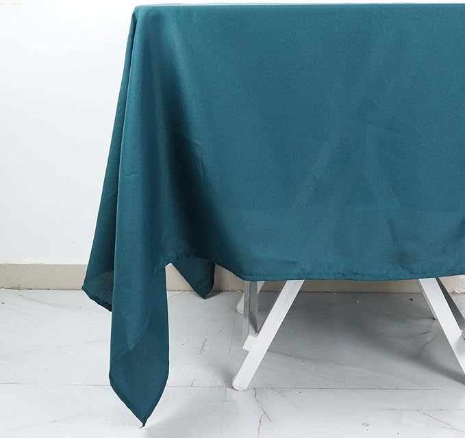 Efavormart 70" Square Linens Peacock Teal Wholesale Linens Polyester Square Linen Tablecloth for Wedding Banquet Party Restaurant