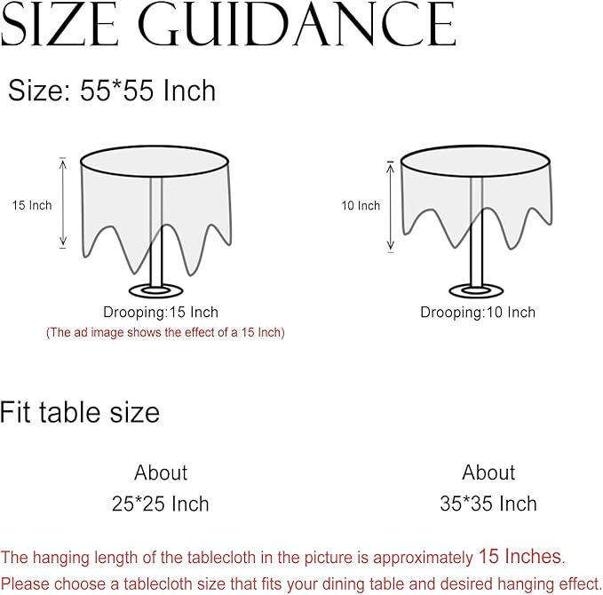 ISAENNE Designer White Linen Small Round Tablecloth,Chinoiserie Floral Elegant Indoor Table Cloth,Fall Stain Proof Decor Tablecloths for Dining Thanksgiving Kitchen,Diameter 55"-Mosella F