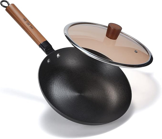 WANGYUANJI Cast Iron Skillets,10" Frying Pan No Coating Durable Egg Omelet Skillet, Steak Skillet Fast Heating Chef Cooking Pan for All Cooktops-Cast Iron Pan (Black)