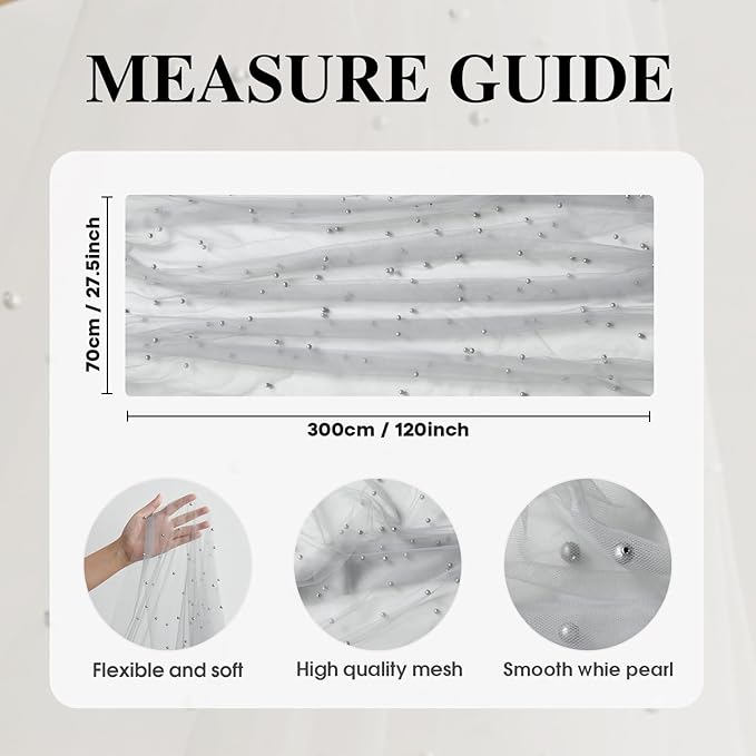 Artoid Mode 6PCS Pearl Grey Gauze Table Runner 120 Inch 10FT, Seasonal Sheer Dining Holiday Wedding Birthday Baby Shower Table Decor for Home Party