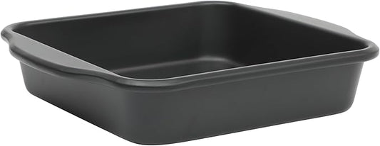 Oster Teston 8-Inch Square Cake Pan, Nonstick Carbon Steel Baking Pan, Matte Black, PFAS-Free, Oven-Safe, Easy Release Bakeware