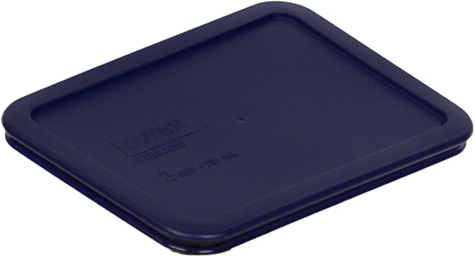 Pyrex 7210-PC 3-Cup Blue Food Storage Replacement Lid (6-Pack) - Made in USA