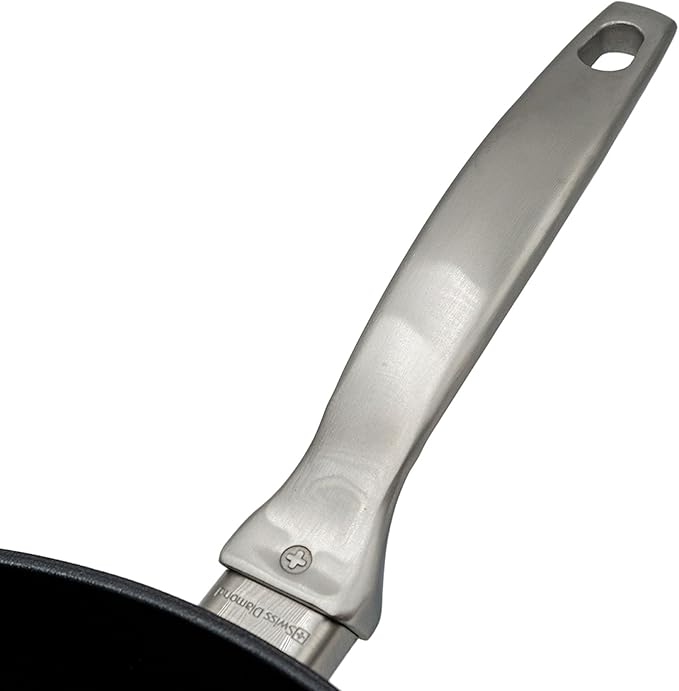 Swiss Diamond Nonstick Frying Pan Hybrid Ceramic and Diamond-Infused Fry Pan, Dou Ceramic, Dishwasher and Oven Safe Fry Pans (12.5 IN)