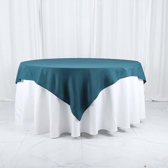 Efavormart 70" Square Linens Peacock Teal Wholesale Linens Polyester Square Linen Tablecloth for Wedding Banquet Party Restaurant