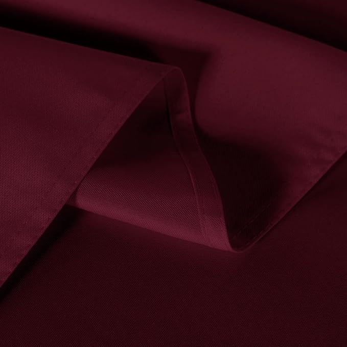 sancua 2 Pack Burgundy Tablecloth 60 x 102 Inch, Rectangle 6 Feet Table Cloth - Stain and Wrinkle Resistant Washable Polyester Table Cover for Dining Tables, Buffet Parties and Camping
